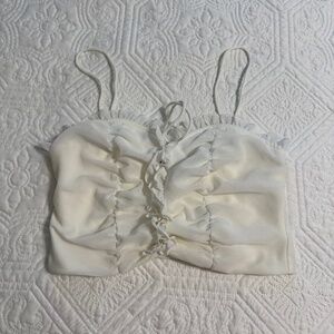 Shein crop top, small, cream